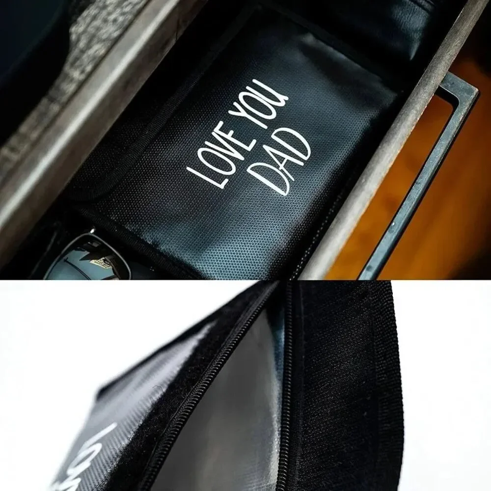 Dad Gifts from Son, Daughter- Fireproof and Water Resistant Document Bag, 9x7